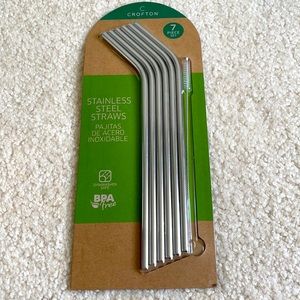 Stainless Steel Straw Set- New in Package!